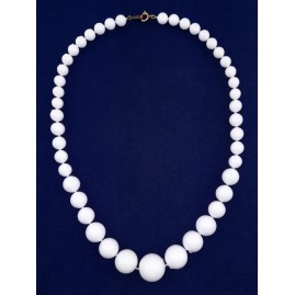 Perlenkette weiß Umfang 45cm Perlen 7-17,5mm Kette 1 Stück - PE45PVCWS